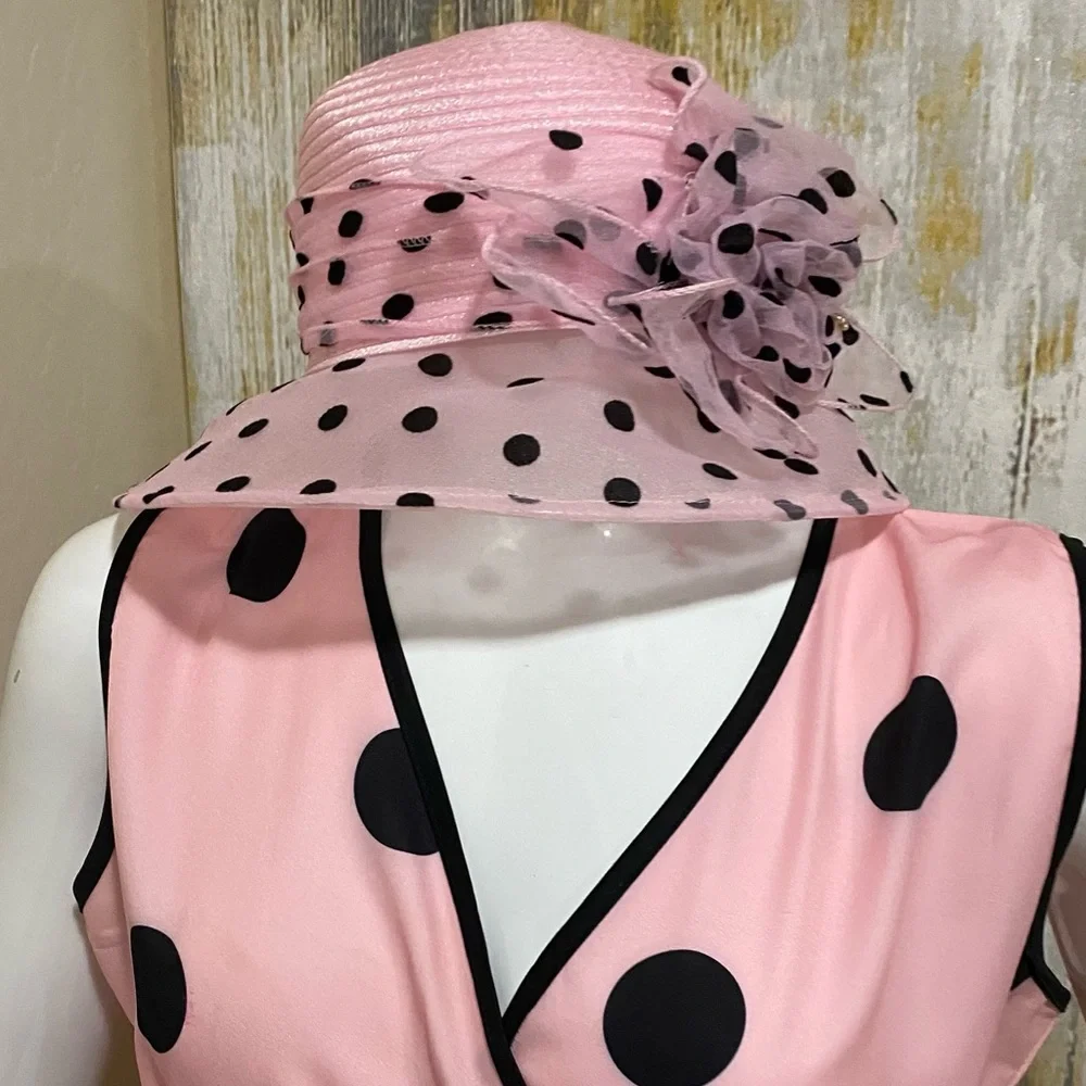 50’s House Wife Polka dot dress Halloween costume size L - Picture 6 of 8
